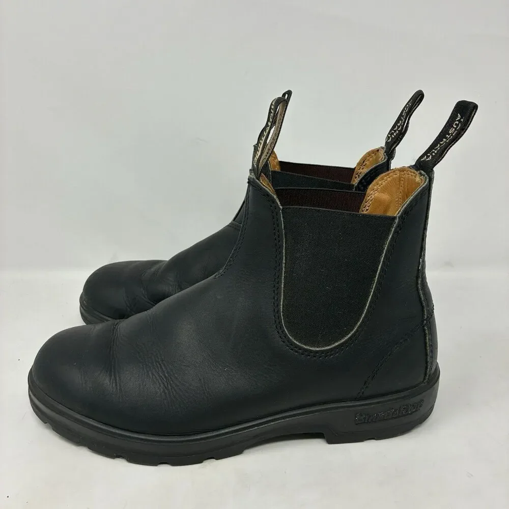 Blundstone 585 Chelsea Boots Rustic Black Leather Men's Size 7 US